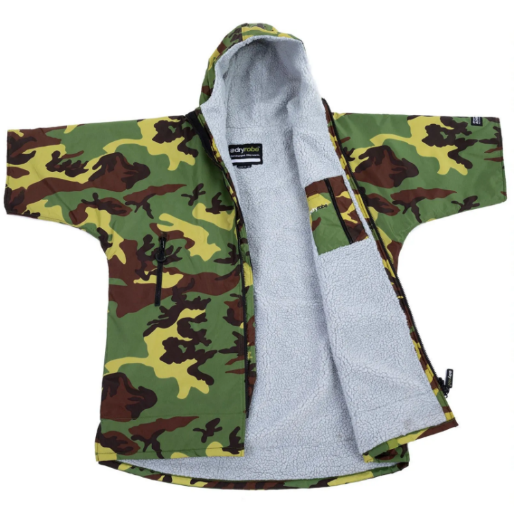 Dryrobe Advance Kid's Short Sleeve - Camo / Grey