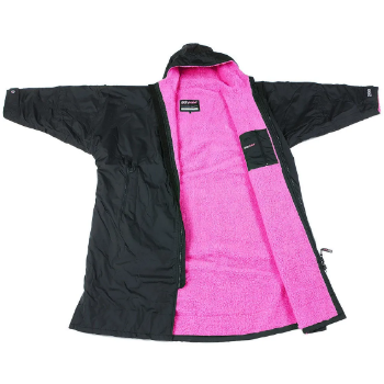 Dryrobe Advance Kid's Long Sleeve - Black / Pink