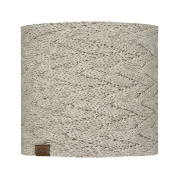 Buff Knitted & Polar Neck Warmer - Caryn Ecru
