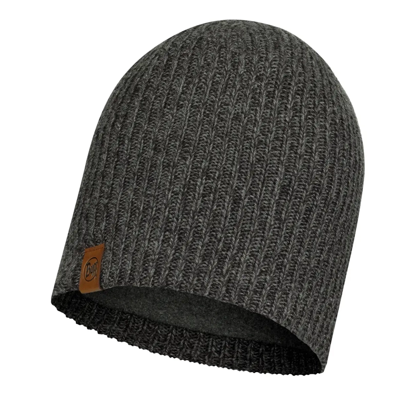 Buff Knitted & Polar Beanie - Lyne Grey