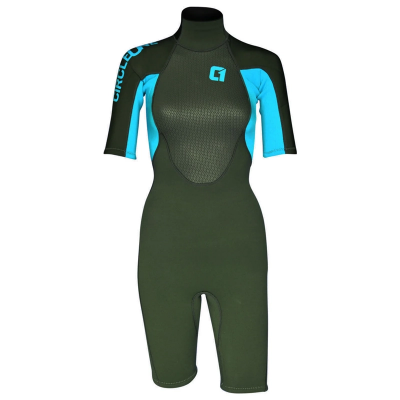 Circle One Womens 3/2mm Summer Wetsuit Faze Shorty - Grey / Magenta