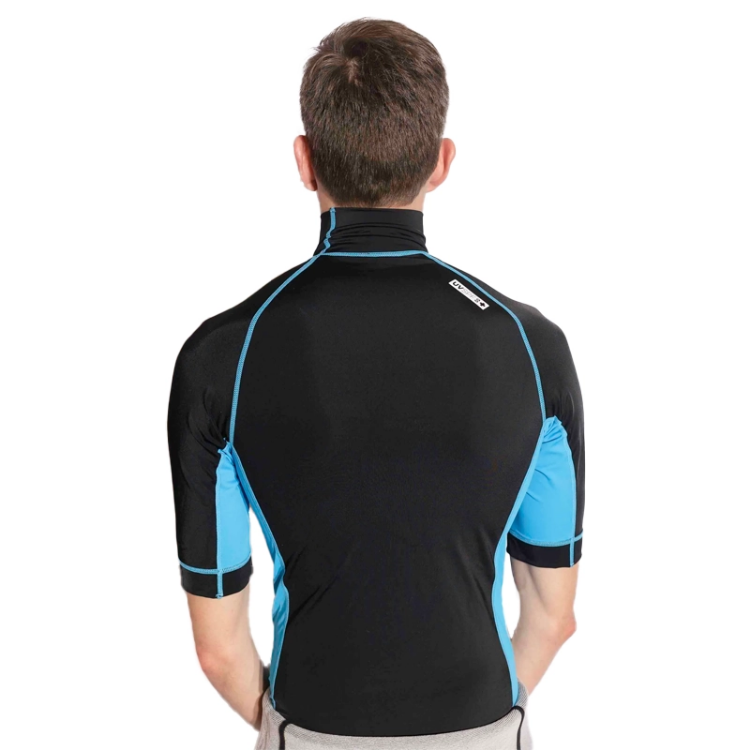 Circle One Mens Short Sleeve Rash Vest - Black / Blue