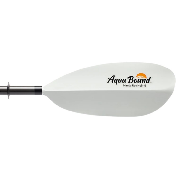Aqua-Bound Manta Ray Hybrid 2-Piece Posi-Lok Kayak Paddle - White 