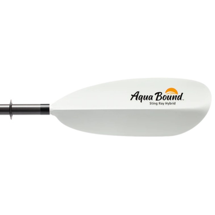 Aqua-Bound Sting Ray Hybrid 2-Piece Posi-Lok Kayak Paddle - White 