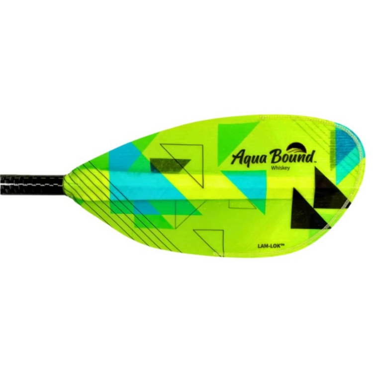 Aqua-Bound Whiskey Fiberglass 2-Piece Posi-Lok Straight Shaft Kayak Paddle - Geo Punch 
