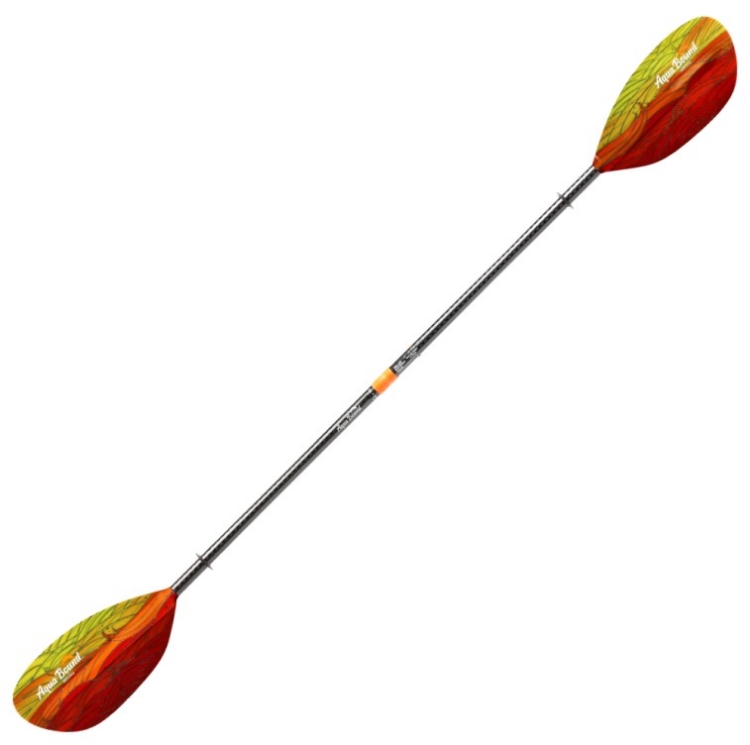 Aqua-Bound Whiskey Fiberglass 2-Piece Posi-Lok Straight Shaft Kayak Paddle - Fuego 