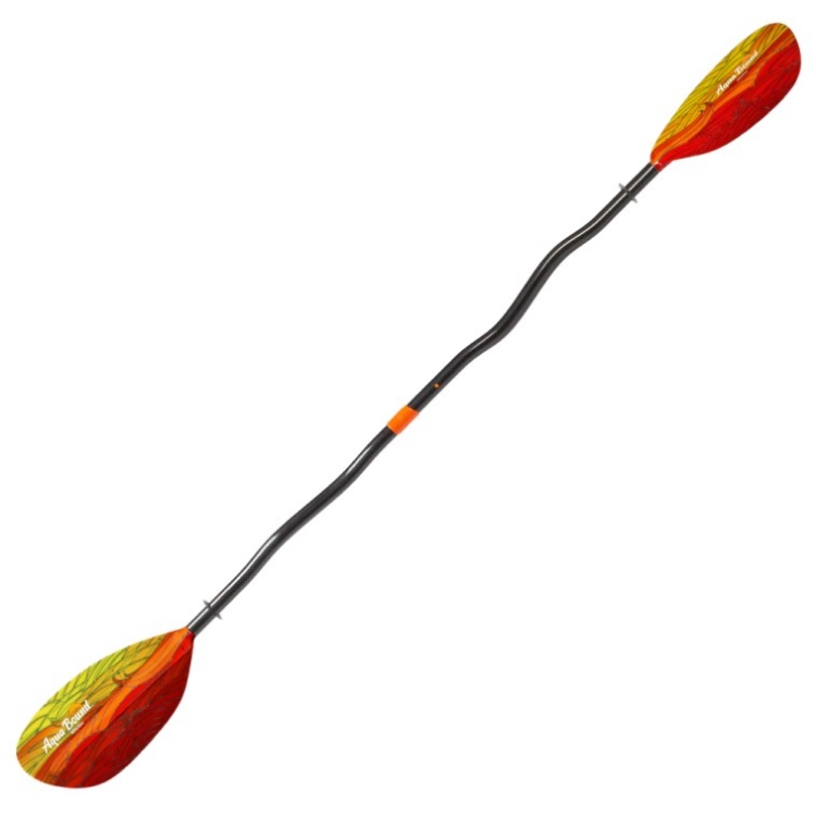 Aqua-Bound Whiskey Fiberglass 2-Piece Posi-Lok Crank Shaft Kayak Paddle - Fuego 