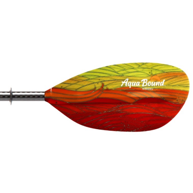Aqua-Bound Whiskey Fiberglass 2-Piece Posi-Lok Crank Shaft Kayak Paddle - Fuego 