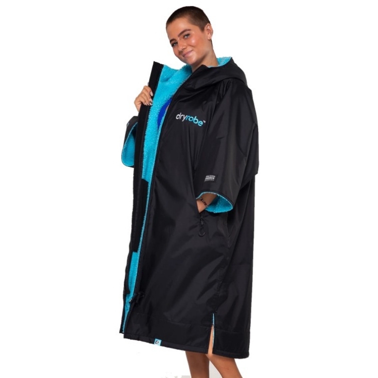 Dryrobe Advance Short Sleeve - Black / Blue