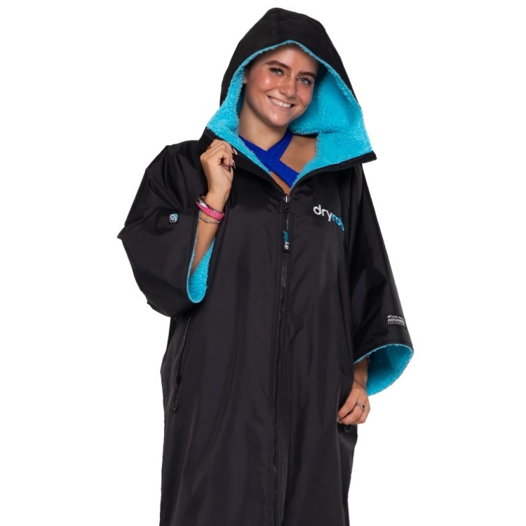 Dryrobe Advance Short Sleeve - Black / Blue