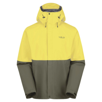 Rab Downpour Waterproof Jacket - Pollen / Army