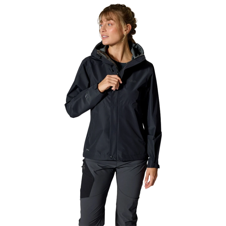 Rab Women's Downpour Waterproof Jacket - Black
