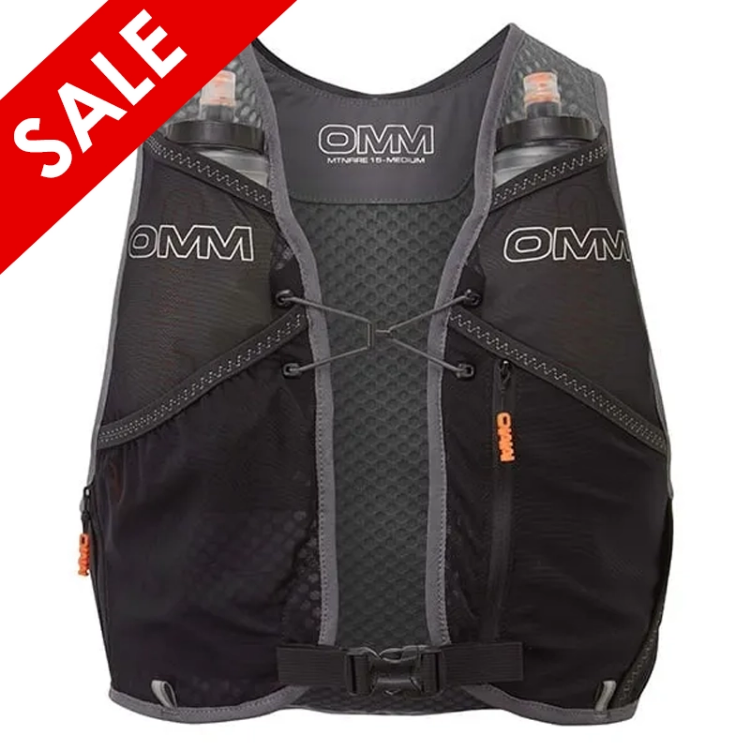 OMM Ltd MountainFire 15 Vest 2 x 350ml Flexi Flask - SALE