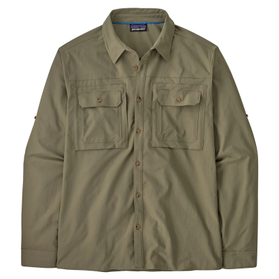 Patagonia Men's Long Sleeve Self Guided Sun Shirt - River Rock Green Patagonia Men's Long Sleeve Self Guided Sun Shirt - River Rock Green