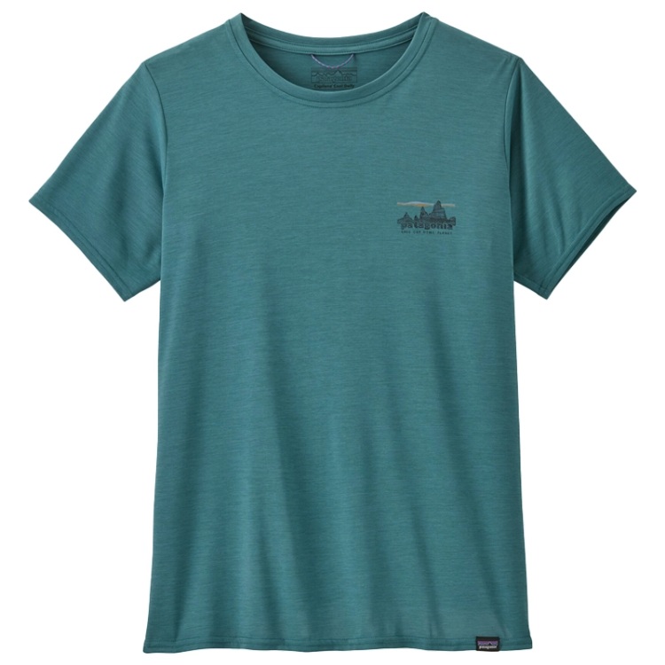 Patagonia Women's Capilene Cool Daily Graphic Shirt - '73 Skyline: Wetland Blue X-Dye