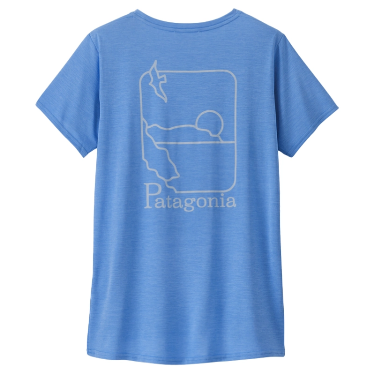 Patagonia Women's Capilene Cool Daily Graphic Shirt - Swelldrifter: Abundant Blue X-Dye