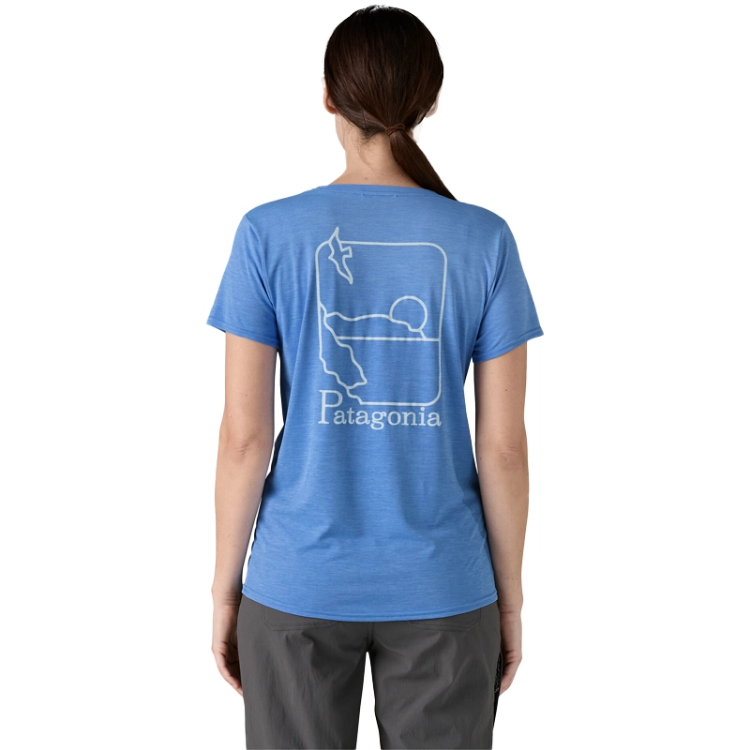 Patagonia Women's Capilene Cool Daily Graphic Shirt - Swelldrifter: Abundant Blue X-Dye