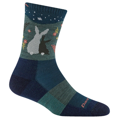 Darn Tough Women's Critter Club Micro Crew Lightweight Hiking Sock - Eclipse Darn Tough Women's Critter Club Micro Crew Lightweight Hiking Sock - Eclipse