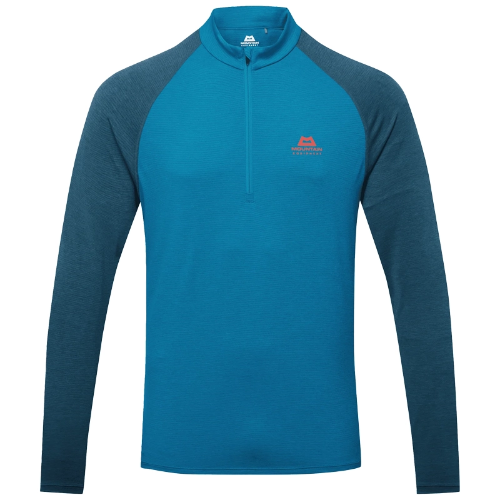 Mountain Equipment Nava LS Men's Zip T - Mykonos / Majolica