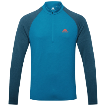 Mountain Equipment Nava LS Men's Zip T - Mykonos / Majolica