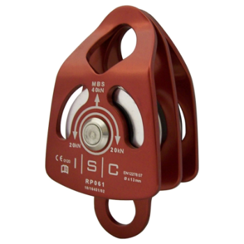 Small Double Pulley with Becket