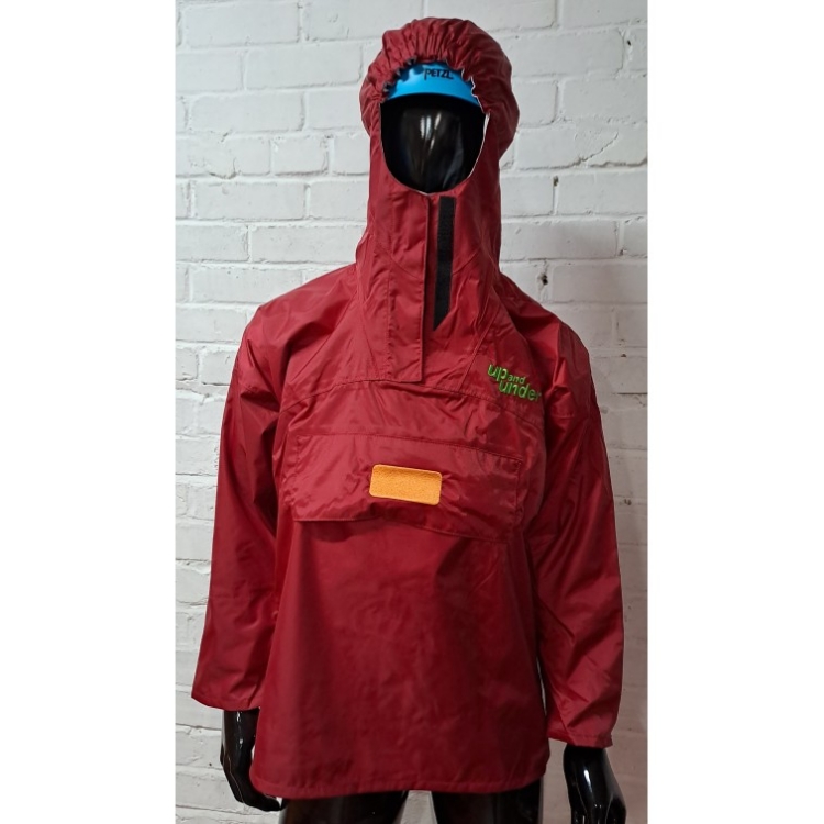 Up and Under Cente Cag Adult - S - Red / Orange with Petzl Panga Helmet