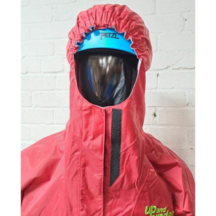 Up and Under Cente Cag Adult - S - Red / Orange with Petzl Panga Helmet