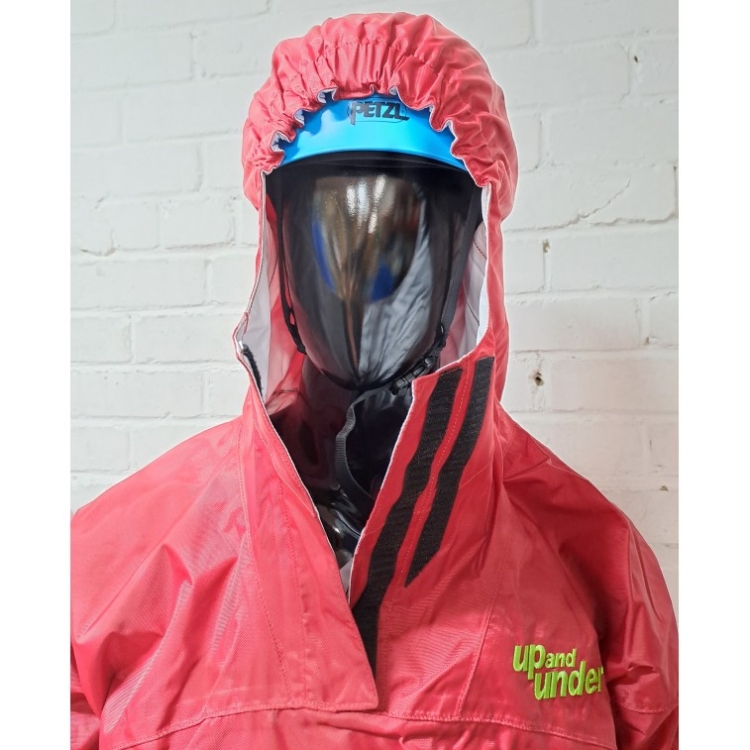 Up and Under Cente Cag Adult - S - Red / Orange with Petzl Panga Helmet