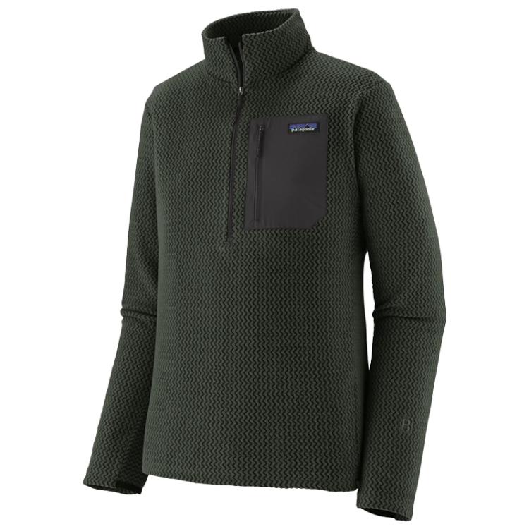 Patagonia Men’s R1 Air Fleece Zip-Neck - Old Growth Green