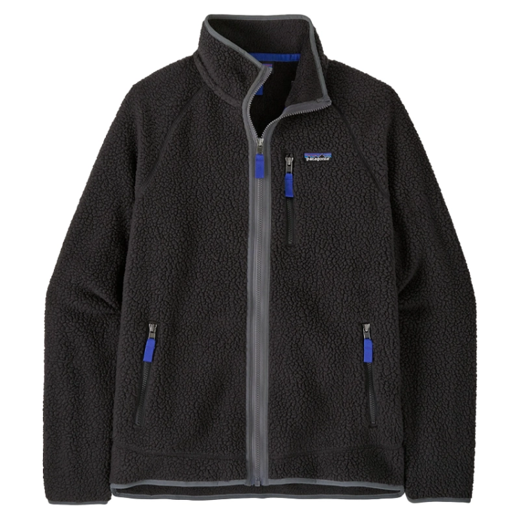 Patagonia Men’s Retro Pile Fleece Jacket - Black w/Forge Grey