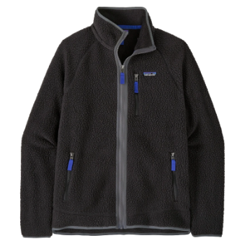 Patagonia Men’s Retro Pile Fleece Jacket - Black w/Forge Grey