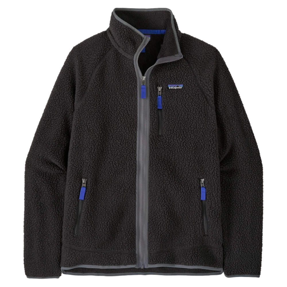 Patagonia Men’s Retro Pile Fleece Jacket - Black w/Forge Grey