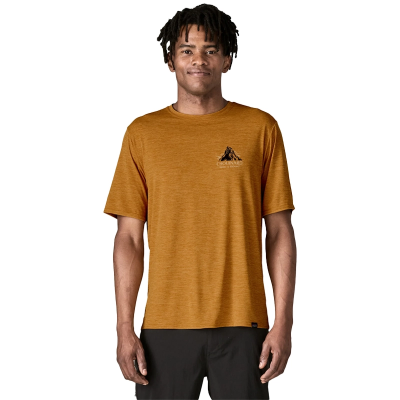 Patagonia Men's Capilene Cool Daily Graphic Shirt - Lands - Chouinard Crest: Talon Gold X-Dye
