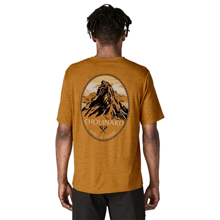 Patagonia Men's Capilene Cool Daily Graphic Shirt - Lands - Chouinard Crest: Talon Gold X-Dye