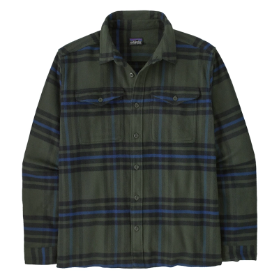 Patagonia Men's Fjord Flannel Shirt - Catch: Old Growth Green