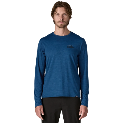 Patagonia Men's Long-Sleeved Capilene Cool Daily Graphic Shirt - '73 Skyline: Clement Blue X-Dye