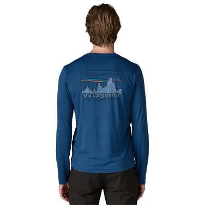 Patagonia Men's Long-Sleeved Capilene Cool Daily Graphic Shirt - '73 Skyline: Clement Blue X-Dye