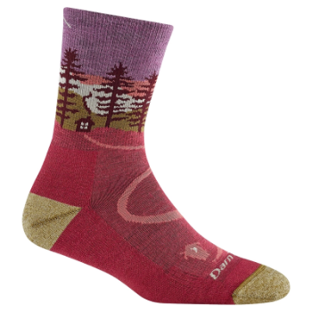 Darn Tough Women's Northwoods Micro Crew Midweight Hiking Socks - Cranberry