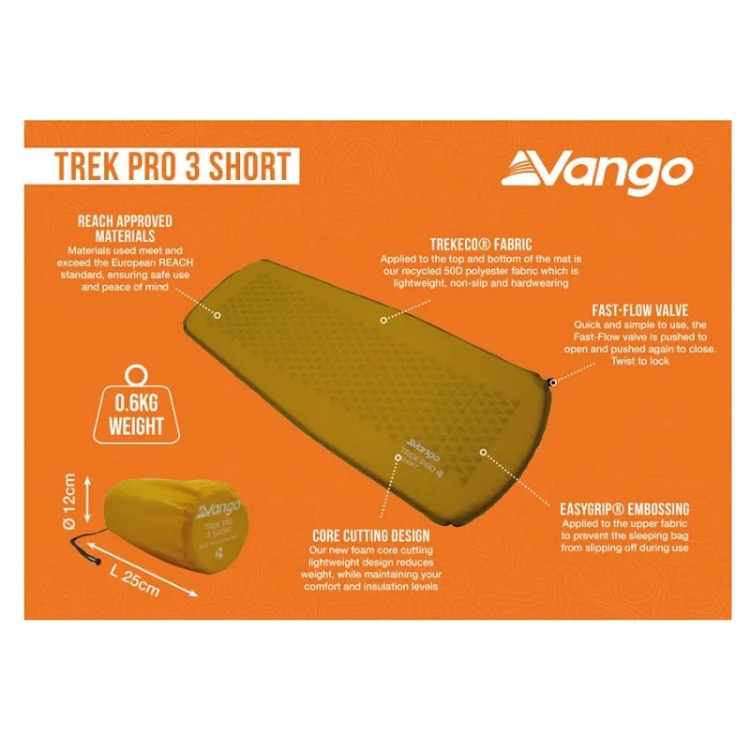 Vango Trek Pro 3 Short - Canary Yellow