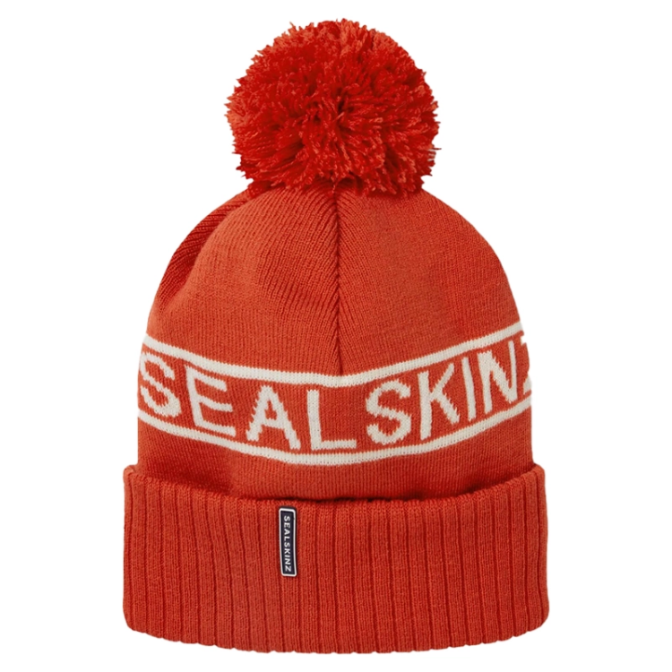 Sealskinz Heacham - Waterproof Cold Weather Icon Bobble Hat - Orange