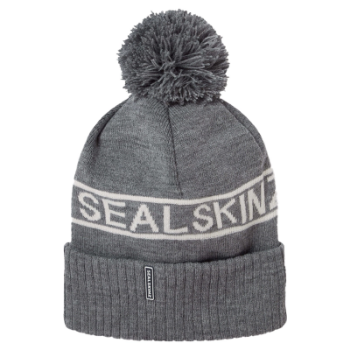 Sealskinz Heacham - Waterproof Cold Weather Icon Bobble Hat - Dark Grey / Cream