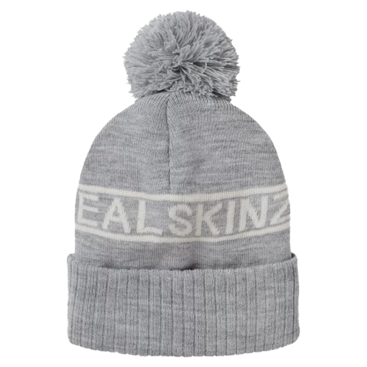 Sealskinz Heacham - Waterproof Cold Weather Icon Bobble Hat - Grey / Cream