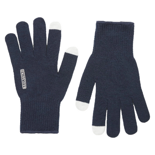 Hanworth - Solo Merino Liner Glove with I-Touch - Navy