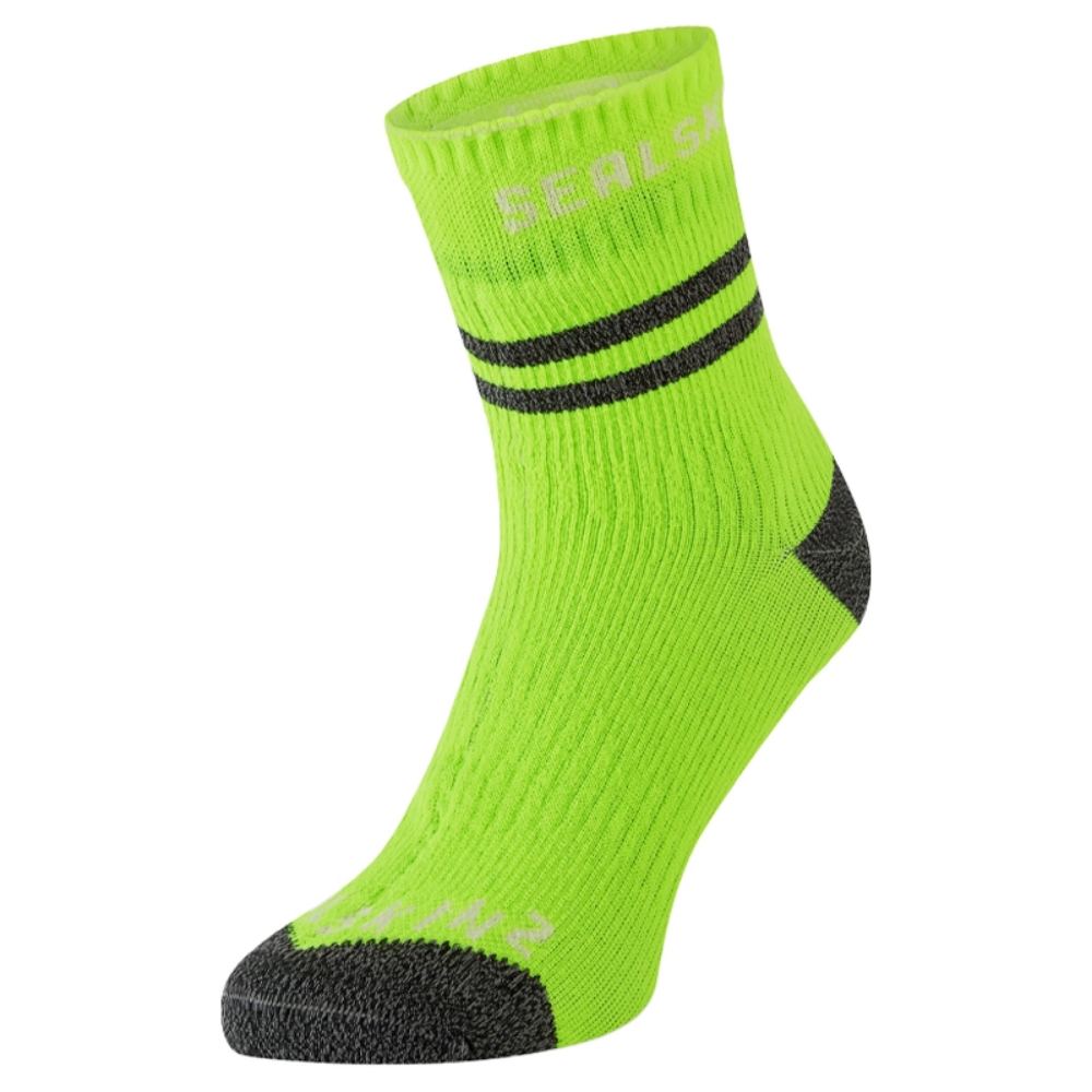 Sealskinz Mautby - Waterproof Warm Weather Ankle Length Sock with Hydrostop - Neon Yellow