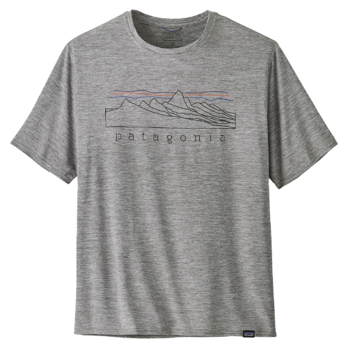 Patagonia Men's Capilene Cool Daily Graphic Shirt - Stratapeaks: Feather Grey