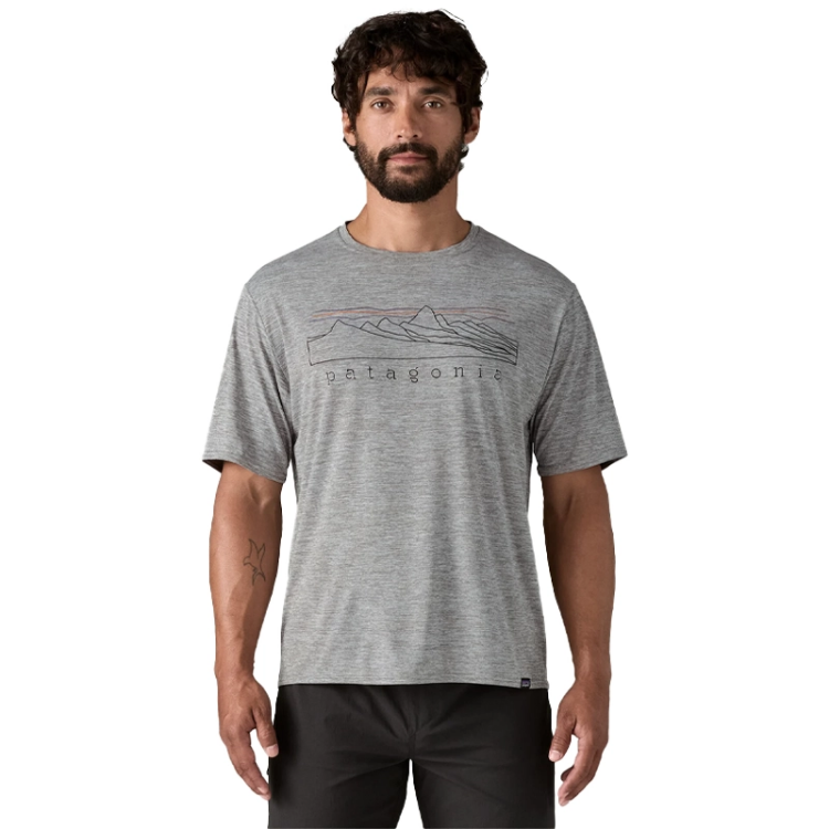 Patagonia Men's Capilene Cool Daily Graphic Shirt - Stratapeaks: Feather Grey