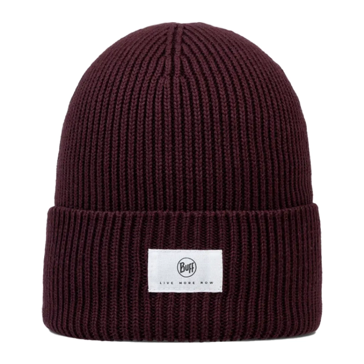 Buff Knitted Beanie - Burgundy Drisk