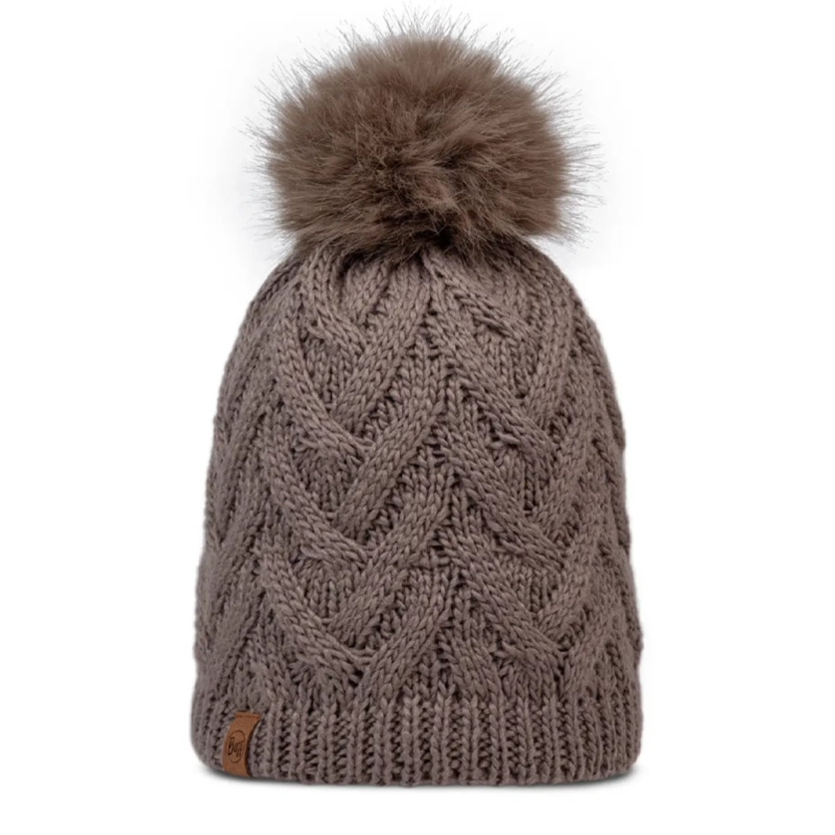Buff Knitted & Polar Beanie - Caryn Cobblestone
