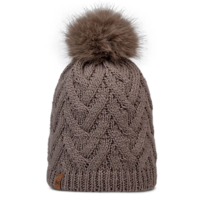 Buff Knitted & Polar Beanie - Caryn Cobblestone