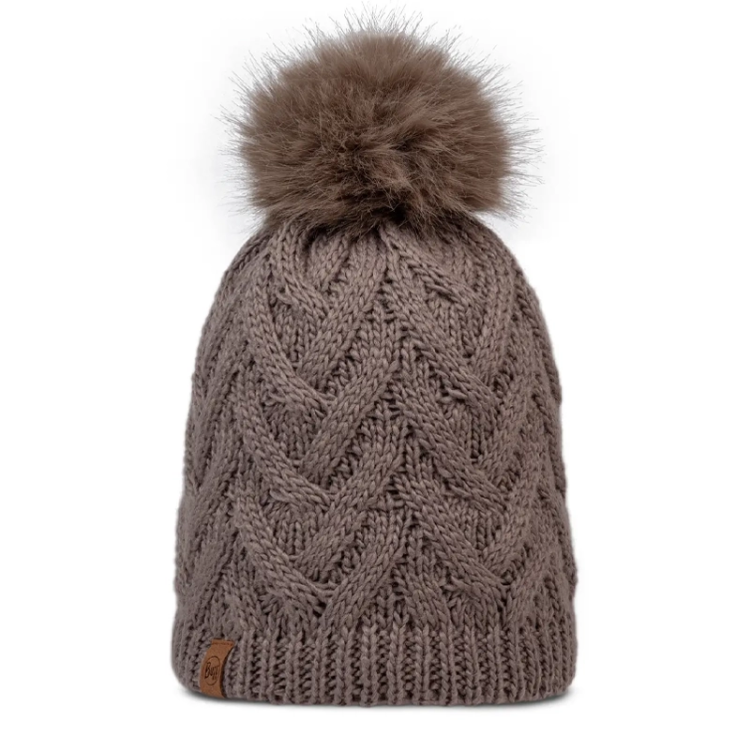 Buff Knitted & Polar Beanie - Caryn Cobblestone